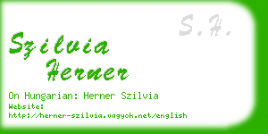 szilvia herner business card